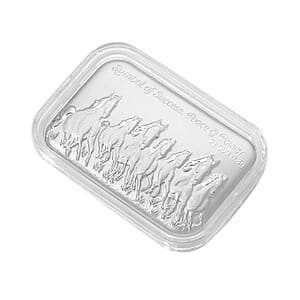 999 Platinum Seven Horse Emboss Bar (31x45.5mm) 300mg