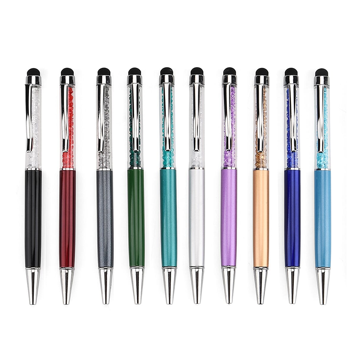 Livmore Set of 10 Multi Color 2 in 1 Ball Point Pen image number 0