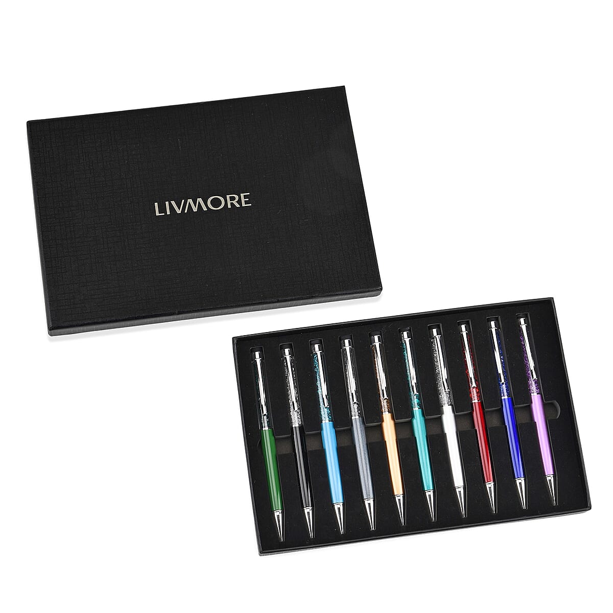 Livmore Set of 10 Multi Color 2 in 1 Ball Point Pen image number 5