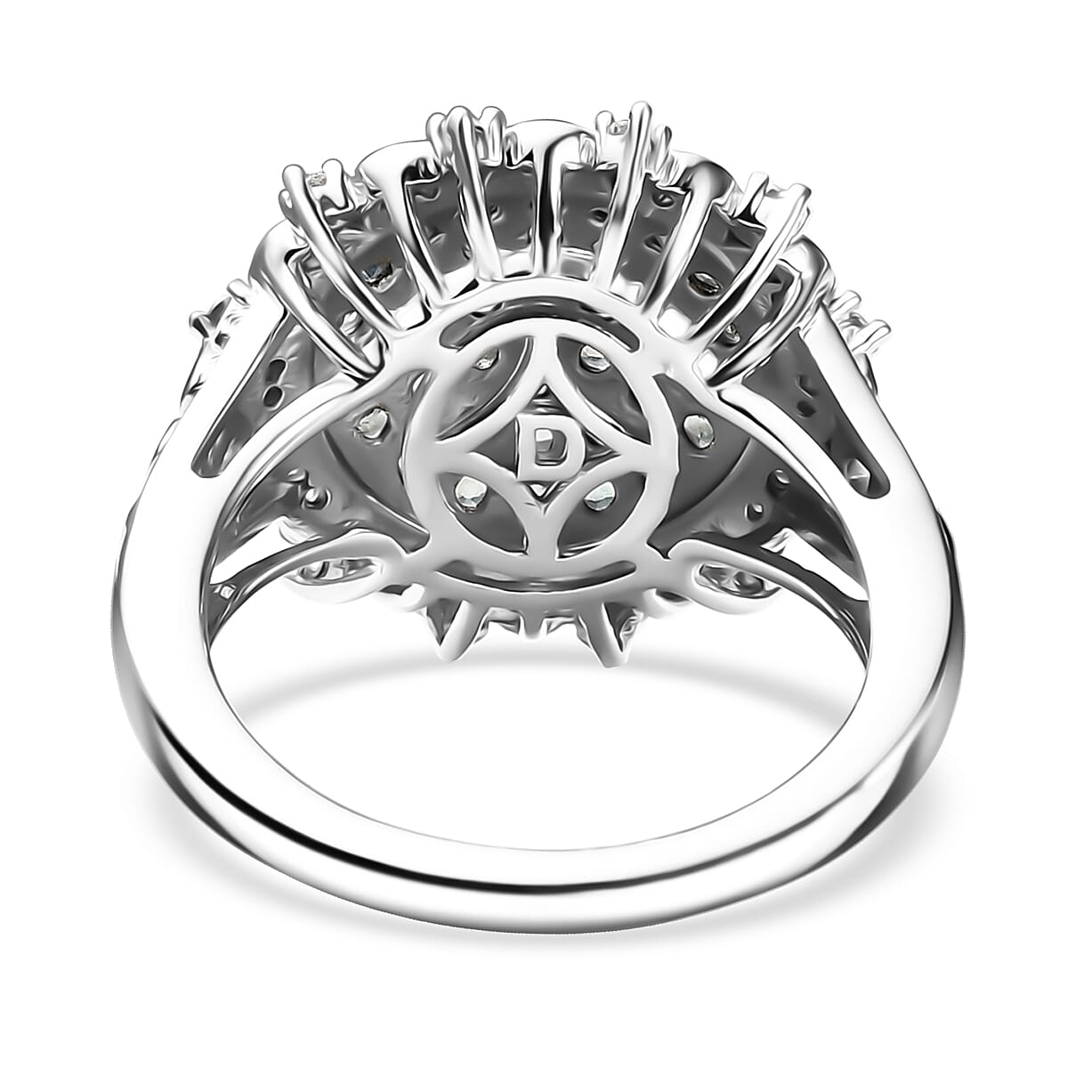 D'Joy Narsipatnam Alexandrite and Moissanite 1.35 ctw Vine & Bloom Ring in Rhodium Over Sterling Silver (Size 8.0) image number 4