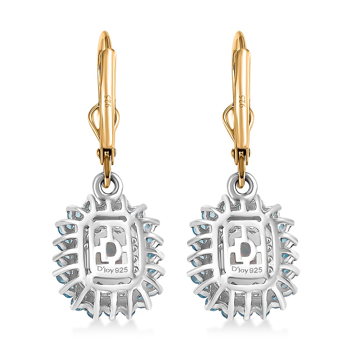 D'Joy Ethiopian Welo Opal, Multi Gemstone Lever Back Earrings in 18K Vermeil YG and Rhodium Over Sterling Silver 1.75 ctw image number 4