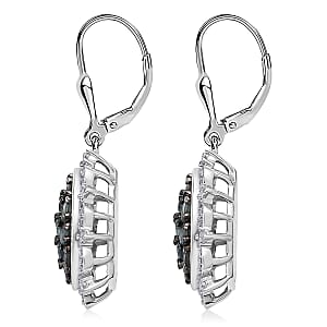 D'Joy Narsipatnam Alexandrite and Moissanite 1.70 ctw Earrings in Rhodium Over Sterling Silver