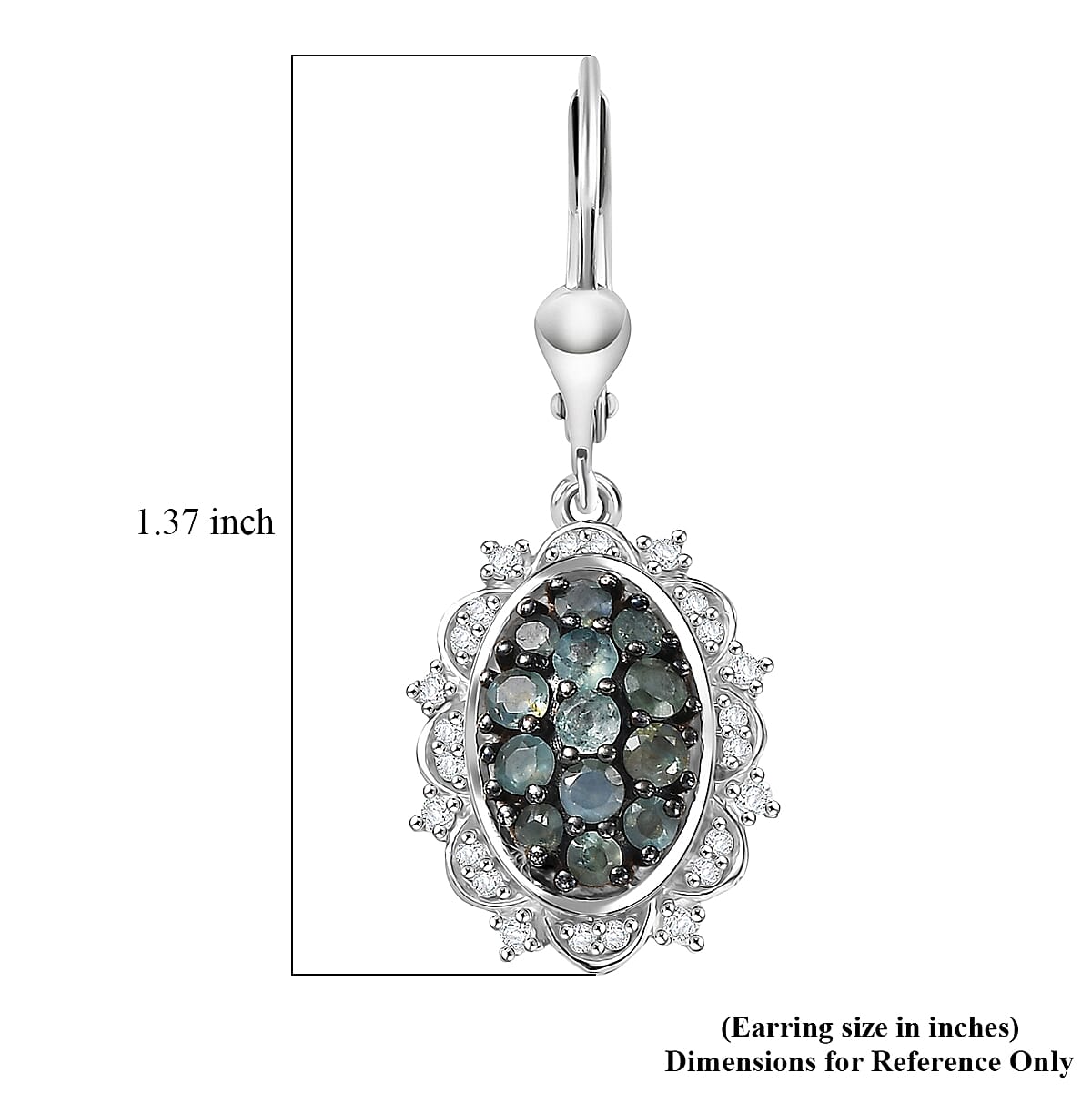 D'Joy Narsipatnam Alexandrite and Moissanite 1.70 ctw Vine & Bloom Earrings in Rhodium Over Sterling Silver