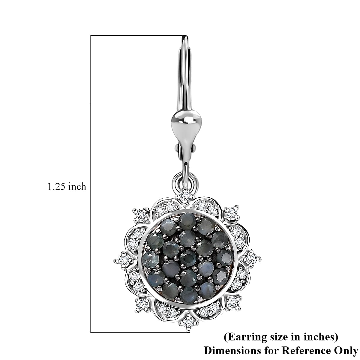 D'Joy Narsipatnam Alexandrite and Moissanite 1.50 ctw Vine & Bloom Earrings in Rhodium Over Sterling Silver image number 6