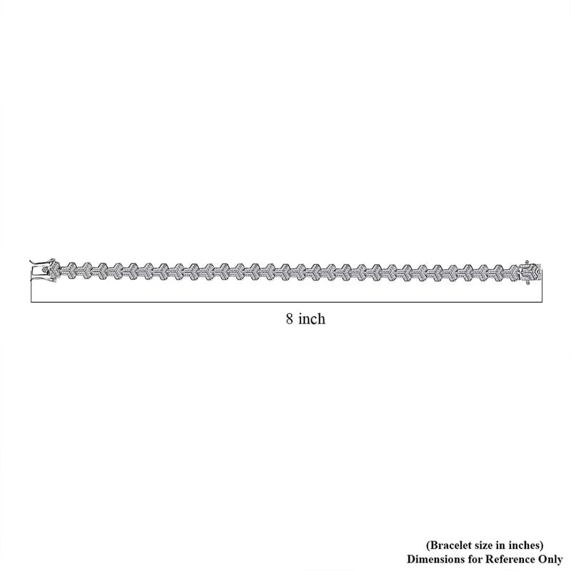 Luxuriant Lab Grown Diamond (G-H, SI) Bracelet in Rhodium Over Sterling Silver 2.00 ctw (8.00 Inches)
