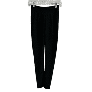 NEL + LO Black Tik Tok Viral Honeycomb Cellulite Coverage Scrunch Leggings - S