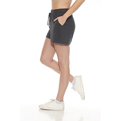 LOVE RYAN Black French Terry Shorts with Drawstring - S