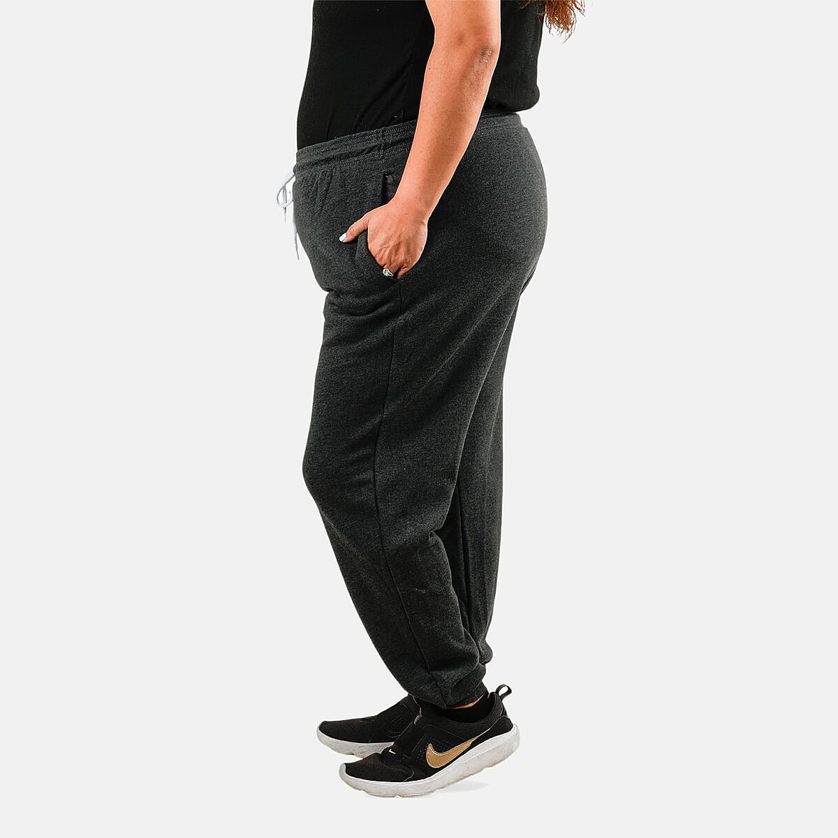 TLV CLOSEOUT Blue Unisex Cotton Blend Drawstring Joggers - XS image number 2