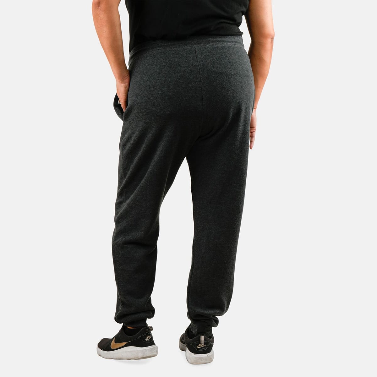CLOSEOUT Bella Canvas Dark Grey Unisex Cotton Blend Drawstring Joggers - M image number 1