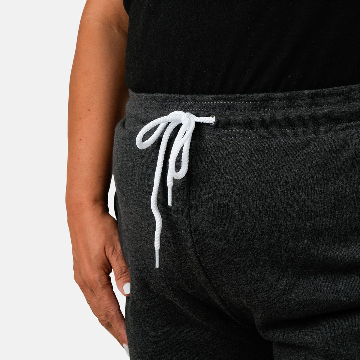 CLOSEOUT Bella Canvas Dark Grey Unisex Cotton Blend Drawstring Joggers - M image number 4