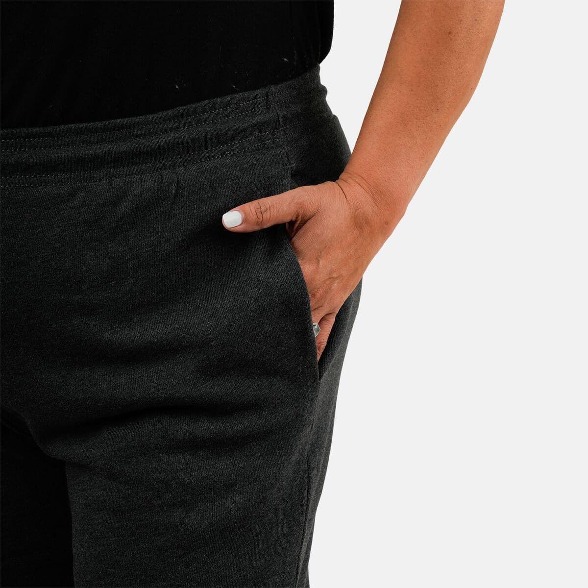 CLOSEOUT Bella Canvas Dark Grey Unisex Cotton Blend Drawstring Joggers - M image number 5
