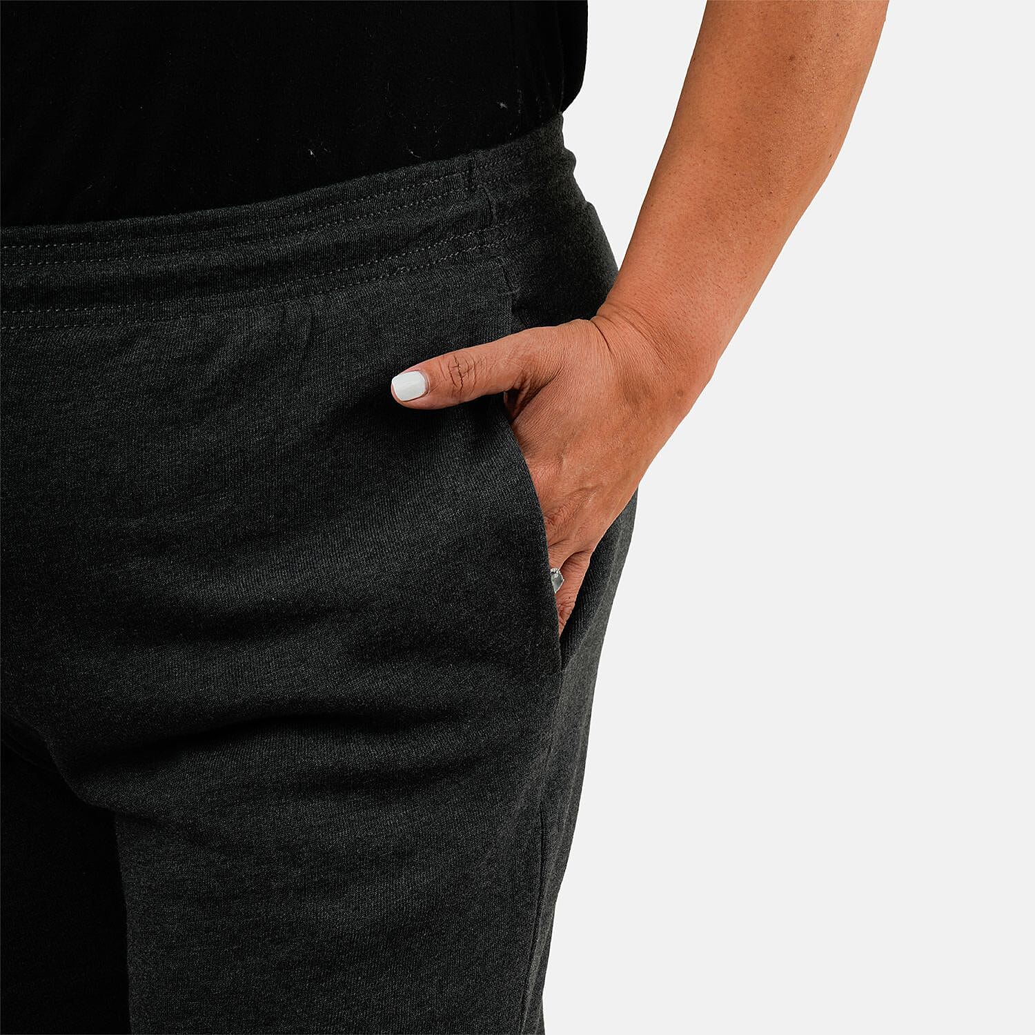 CLOSEOUT Bella Canvas Dark Grey Unisex Cotton Blend Drawstring Joggers - S