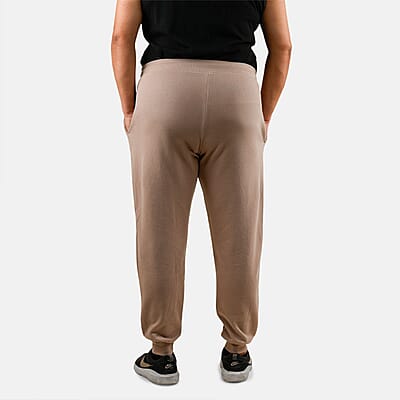 CLOSEOUT Bella Canvas Tan Unisex Cotton Blend Drawstring Joggers - S