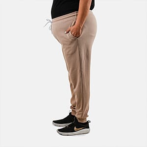 CLOSEOUT Bella Canvas Tan Unisex Cotton Blend Drawstring Joggers - S