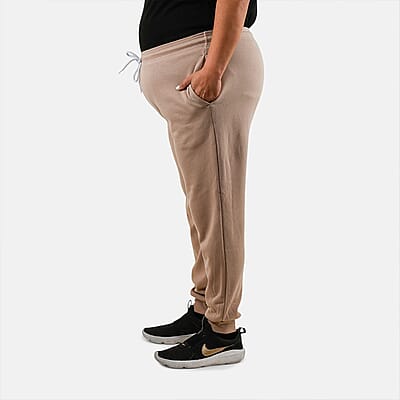 CLOSEOUT Bella Canvas Tan Unisex Cotton Blend Drawstring Joggers - S