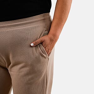 CLOSEOUT Bella Canvas Tan Unisex Cotton Blend Drawstring Joggers - S