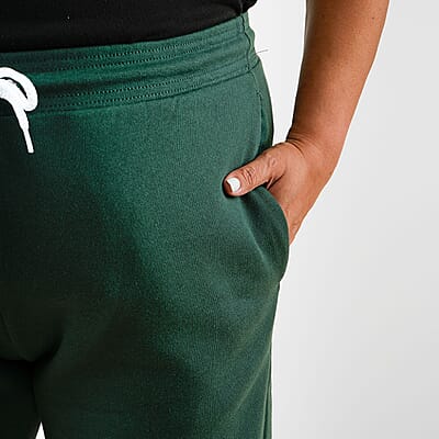 CLOSEOUT Bella Canvas Green Unisex Cotton Blend Drawstring Joggers - L