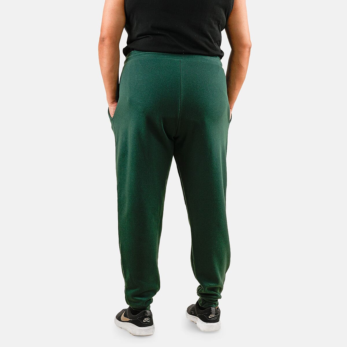 CLOSEOUT Bella Canvas Green Unisex Cotton Blend Drawstring Joggers - XS image number 1