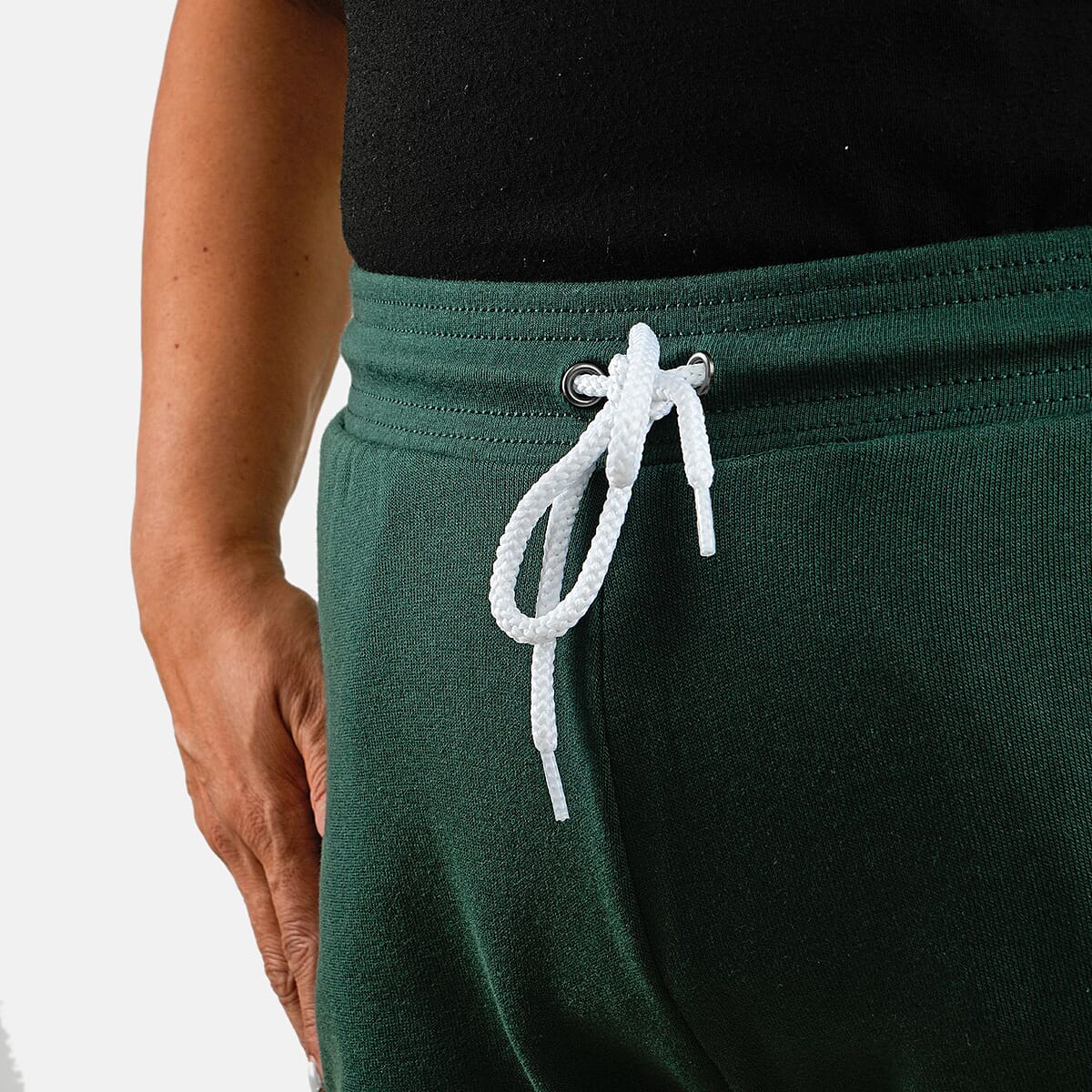 CLOSEOUT Bella Canvas Green Unisex Cotton Blend Drawstring Joggers - XS image number 5