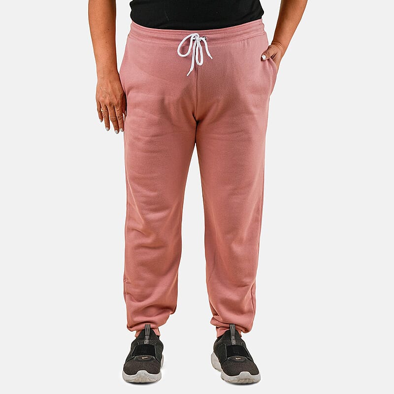 CLOSEOUT Bella Canvas Mauve Unisex Cotton Blend Drawstring Joggers - M
