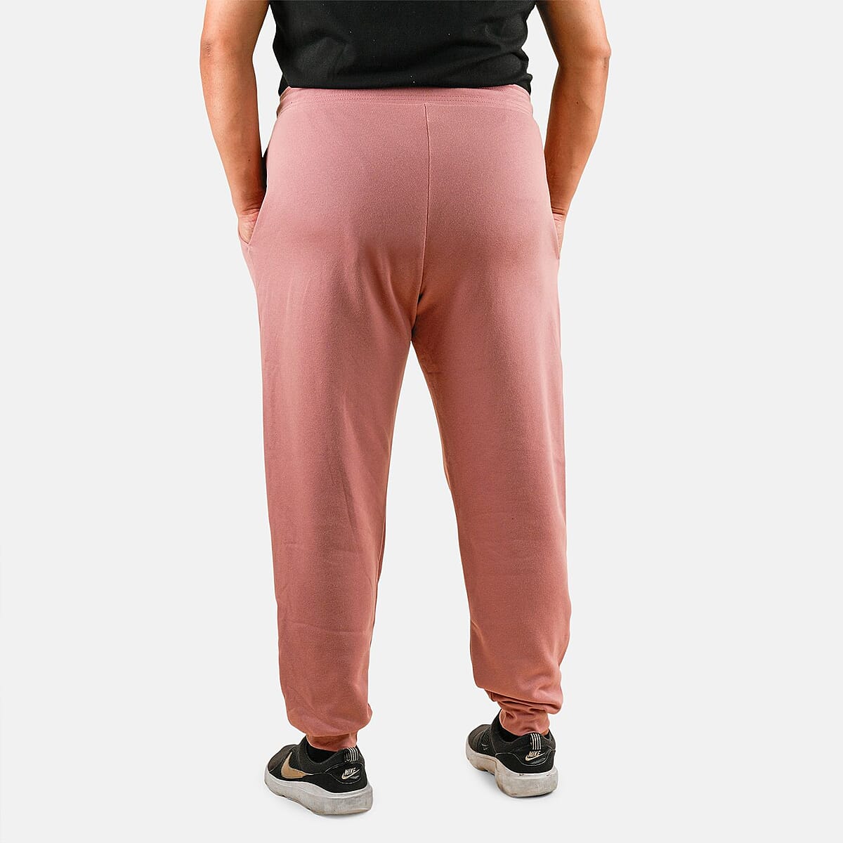 CLOSEOUT Mauve Unisex Cotton Blend Drawstring Joggers - S image number 1