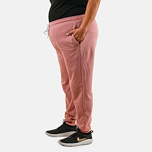 CLOSEOUT Mauve Unisex Cotton Blend Drawstring Joggers - S