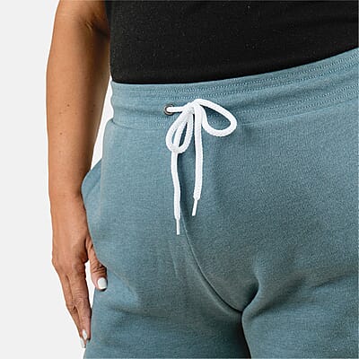 CLOSEOUT Bella Canvas Slate Blue Unisex Cotton Blend Drawstring Joggers - M