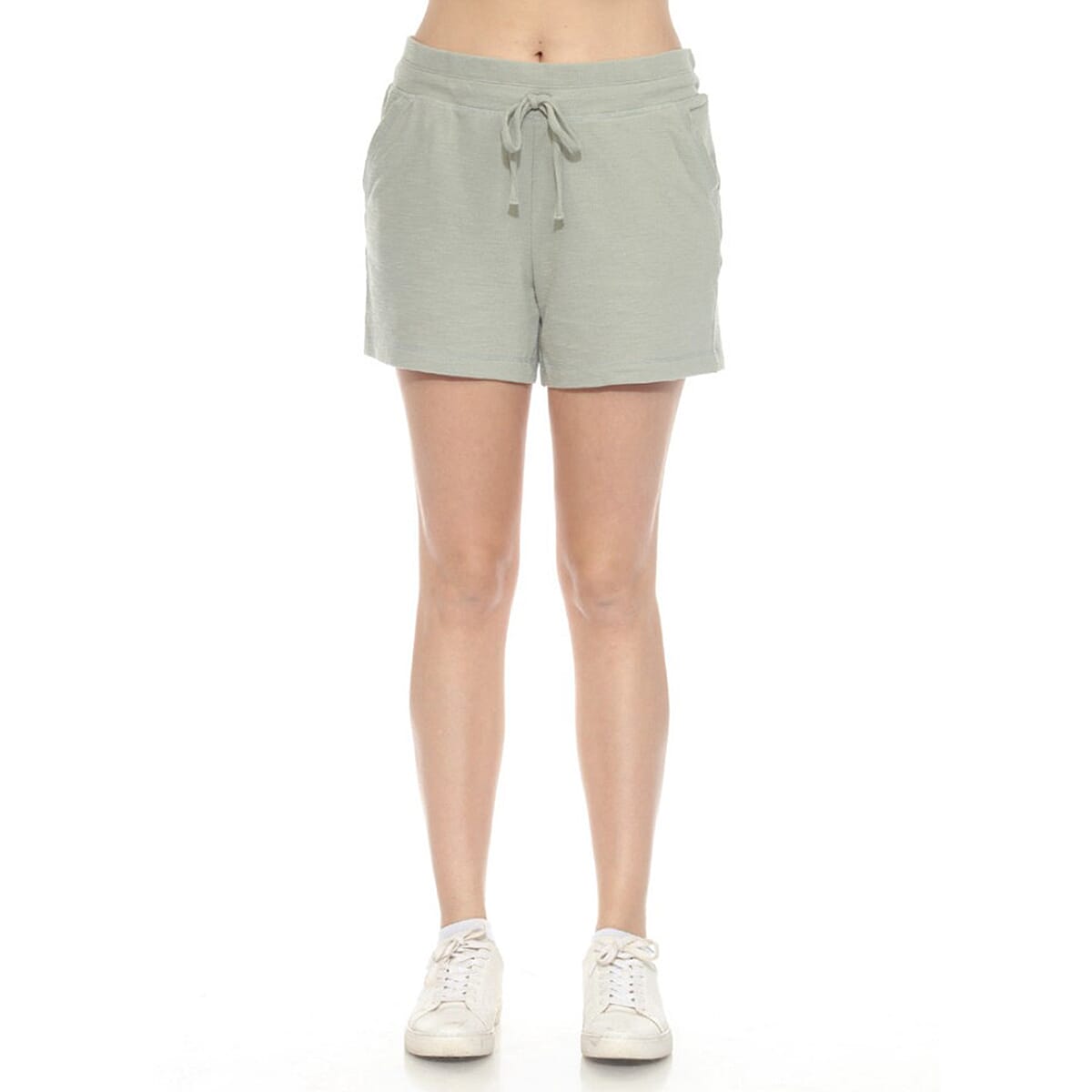 LOVE RYAN Light Grey French Terry Shorts with Drawstring - XXL image number 2