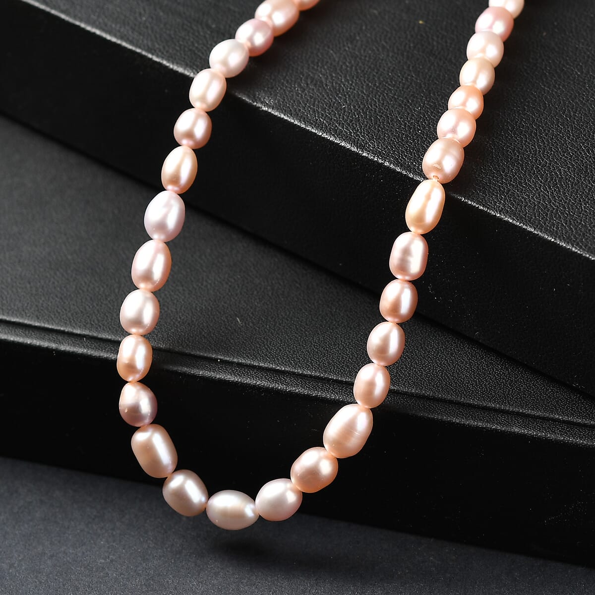 D’joy Lavender Pearl Necklace in Rhodium Over Sterling Silver 18 Inches image number 1