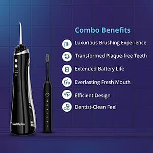 Closeout Electric Toothbrush and Water Flosser - Black