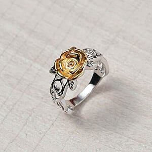 D'Joy 14K YG Plated Sterling Silver Ring (Size 8.0) 4.87 g