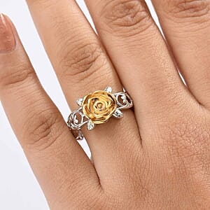 D'Joy 14K YG Plated Sterling Silver Ring (Size 8.0) 4.87 g
