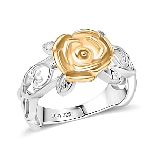 D'Joy 14K YG Plated Sterling Silver Ring (Size 8.0) 4.87 g
