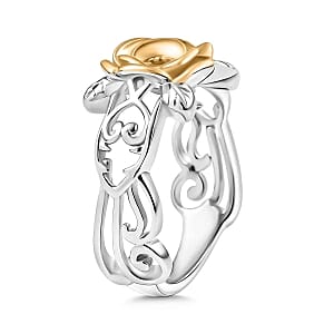 D'Joy 14K YG Plated Sterling Silver Ring (Size 8.0) 4.87 g