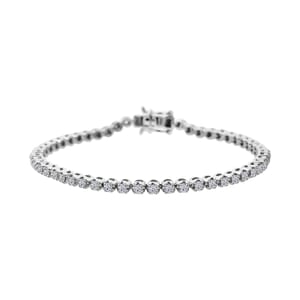 Luxuriant Lab Grown Diamond G-H SI 1.85 ctw Bracelet in Rhodium Over Sterling Silver (6.50 In)