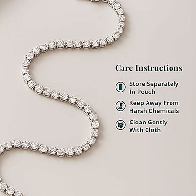 Luxuriant Lab Grown Diamond G-H SI 1.85 ctw Starlight Bracelet in Rhodium Over Sterling Silver (6.50 In)