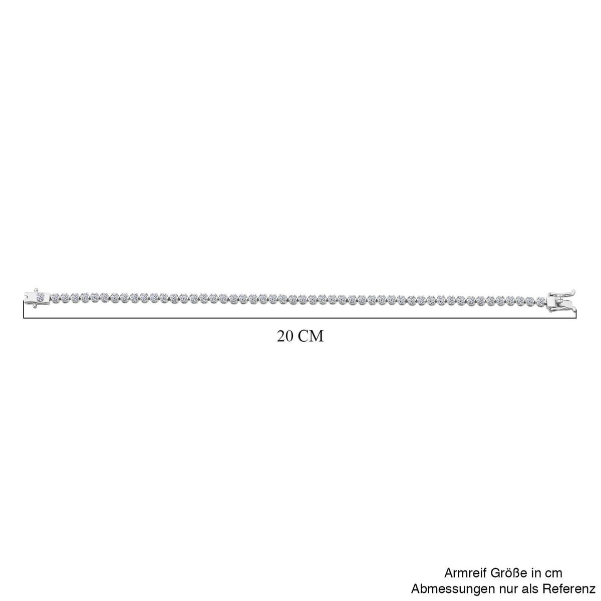 Luxuriant Lab Grown Diamond G-H SI 2.25 ctw Starlight Bracelet in Rhodium Over Sterling Silver (8.00 In) image number 3