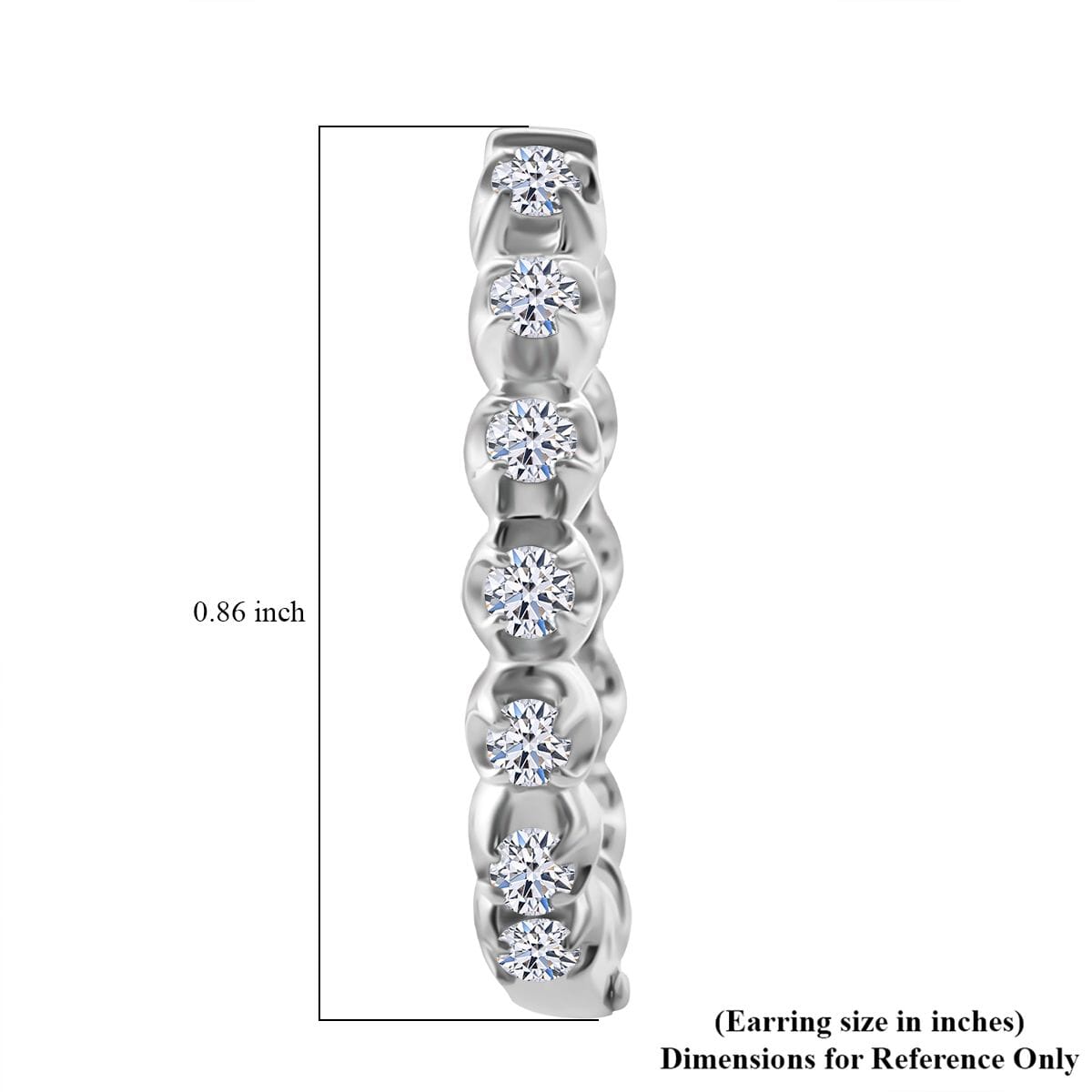 Luxuriant Lab Grown Diamond G-H SI 1.00 ctw Earrings in Rhodium Over Sterling Silver image number 4