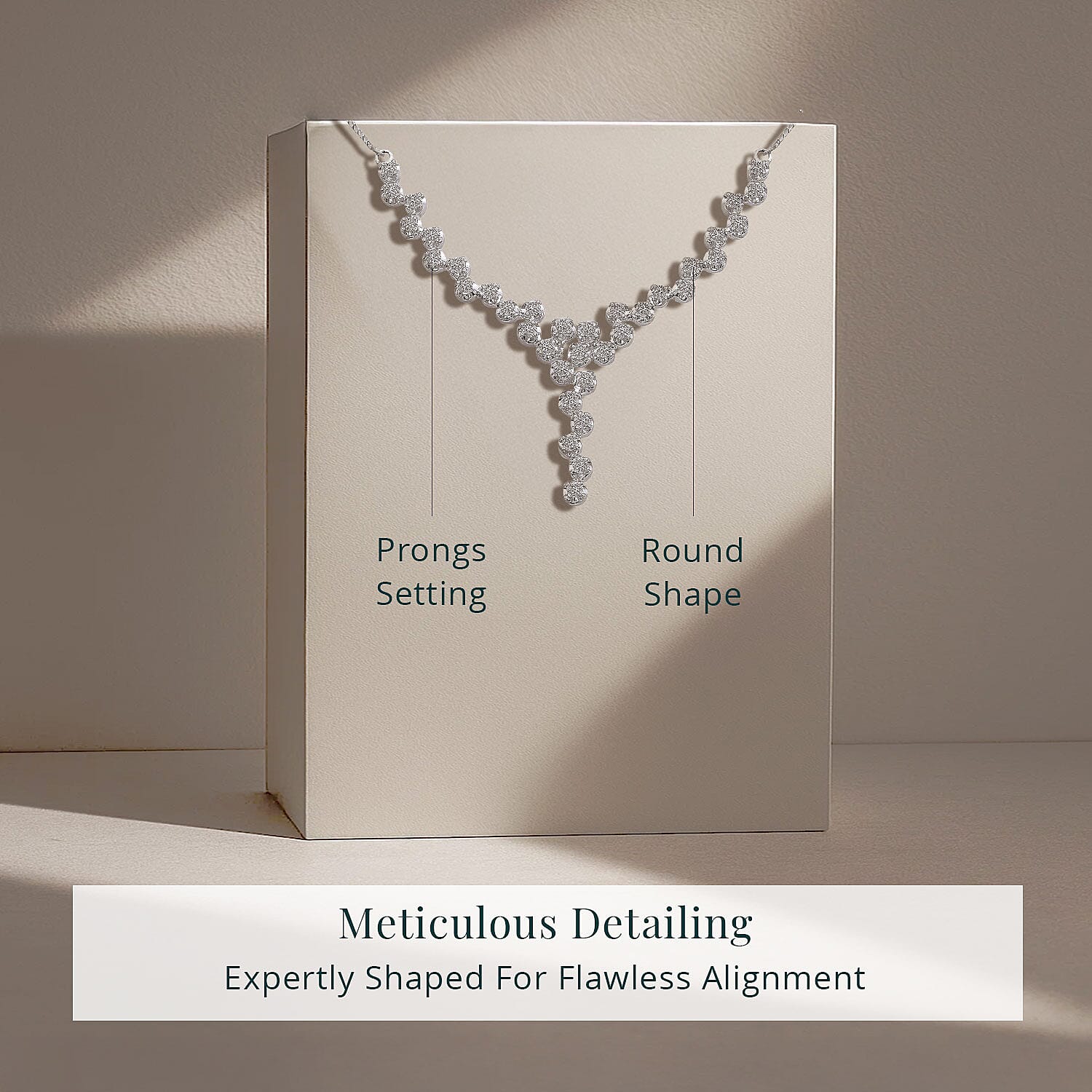 Luxuriant Lab Grown Diamond G-H SI 1.50 ctw Starlight Necklace in Rhodium Over Sterling Silver 18 Inches
