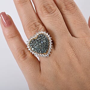 D'Joy Narsipatnam Alexandrite and White Zircon 3.00 ctw Eternal Love Ring in 18K Vermeil Yellow Gold Over Sterling Silver (Size 6.0)