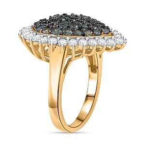 D'Joy Narsipatnam Alexandrite and White Zircon 3.00 ctw Eternal Love Ring in 18K Vermeil Yellow Gold Over Sterling Silver (Size 6.0)