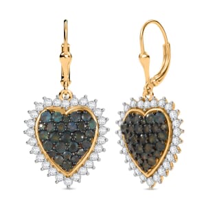 D’Joy Narsipatnam Alexandrite and White Zircon 3.60 ctw Earrings in 18K Vermeil Yellow Gold Over Sterling Silver