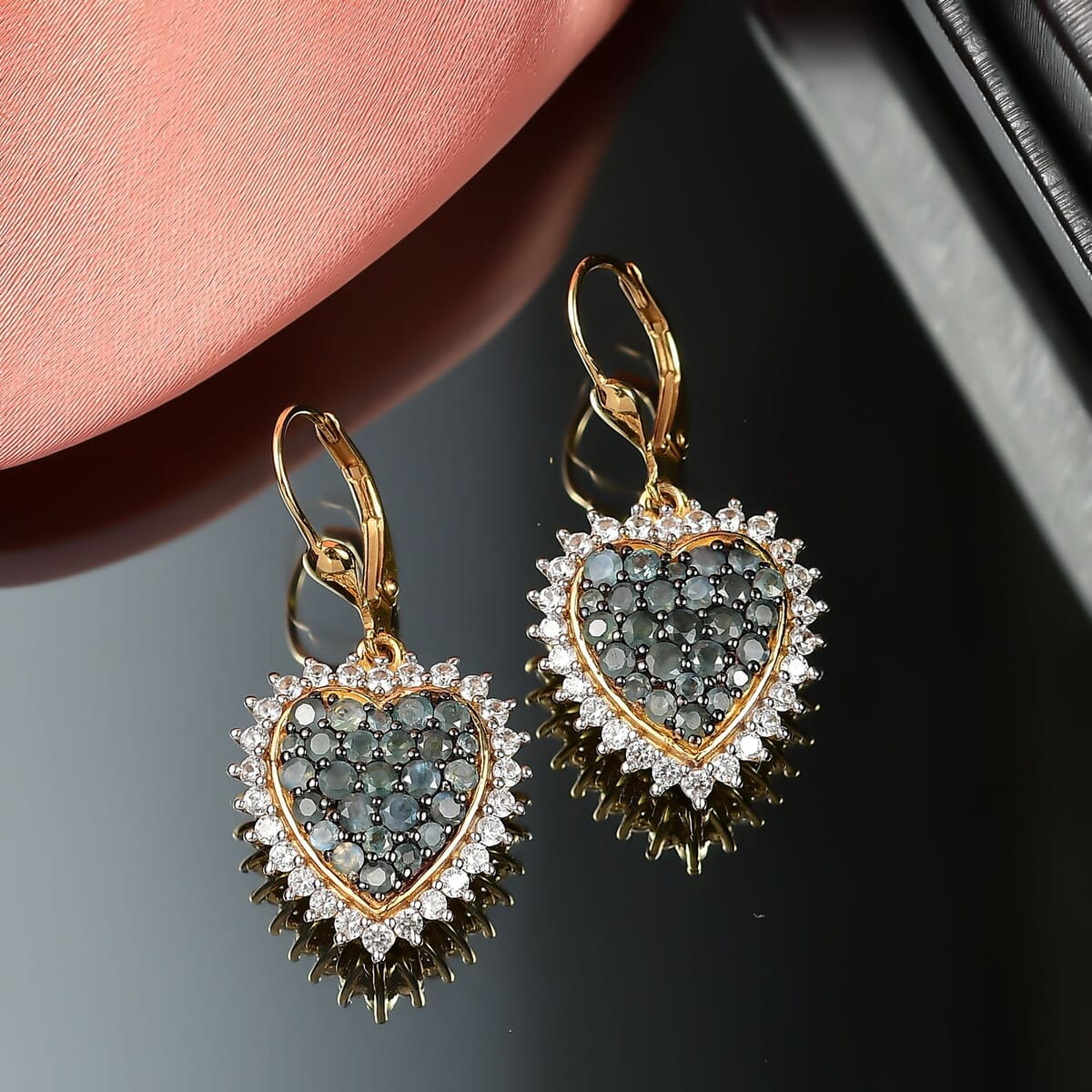 D’Joy Narsipatnam Alexandrite and White Zircon 3.60 ctw Earrings in 18K Vermeil Yellow Gold Over Sterling Silver image number 1