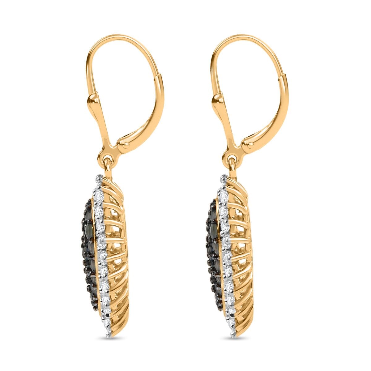 D’Joy Narsipatnam Alexandrite and White Zircon 3.60 ctw Earrings in 18K Vermeil Yellow Gold Over Sterling Silver image number 3