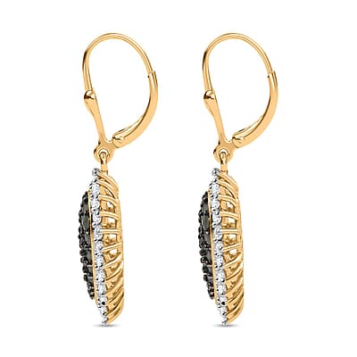 D'Joy Narsipatnam Alexandrite and White Zircon 3.60 ctw Eternal Love Earrings in 18K Vermeil Yellow Gold Over Sterling Silver