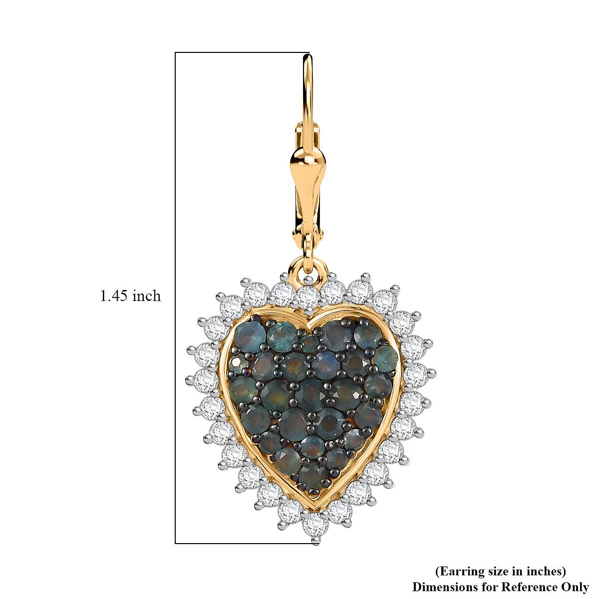 D'Joy Narsipatnam Alexandrite and White Zircon 3.60 ctw Eternal Love Earrings in 18K Vermeil Yellow Gold Over Sterling Silver
