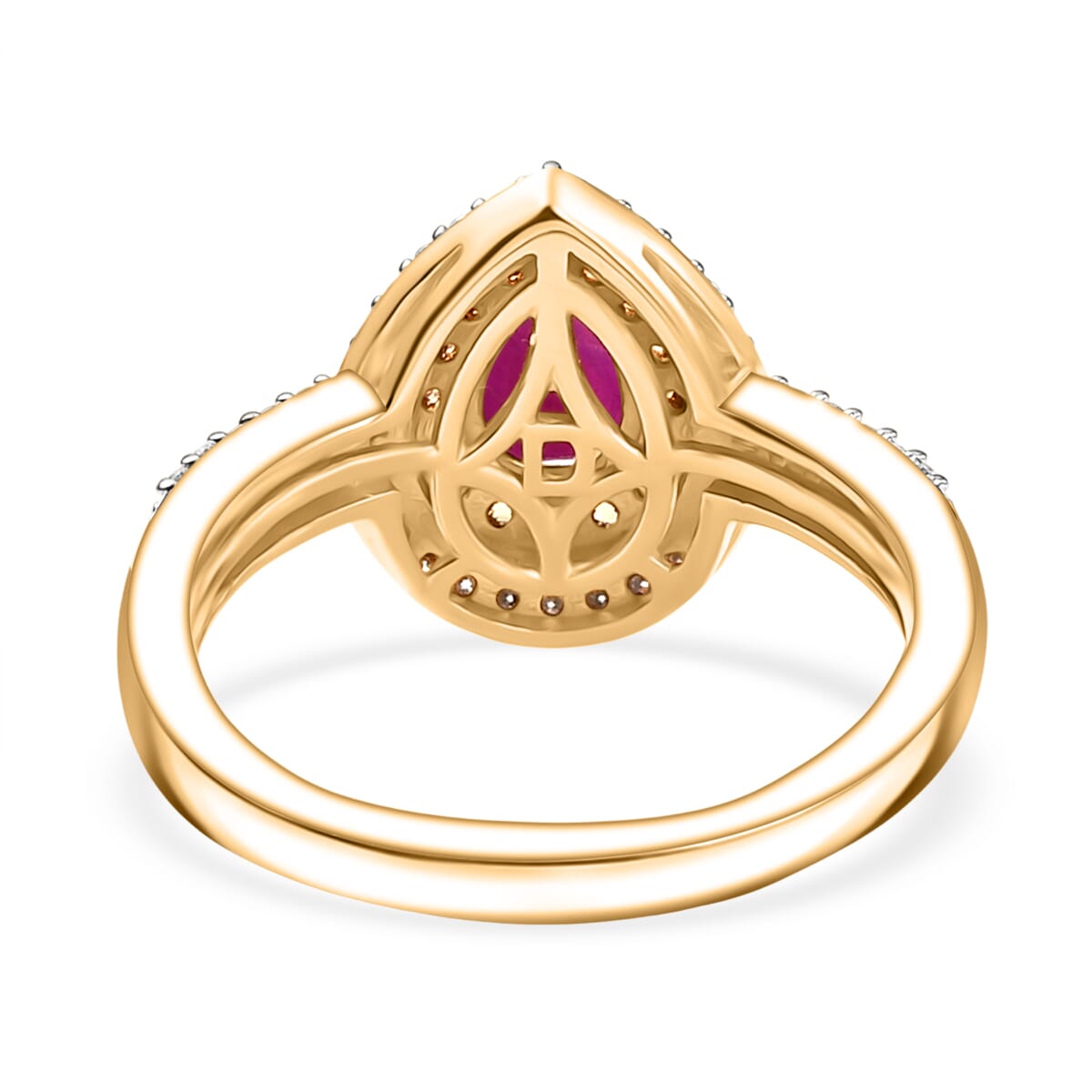 D’Joy Premium Mozambique Ruby and Multi Gemstone 1.55 ctw Sunfire Regalia Ring in 18K Vermeil Yellow Gold Over Sterling Silver (Size 10.0) image number 4