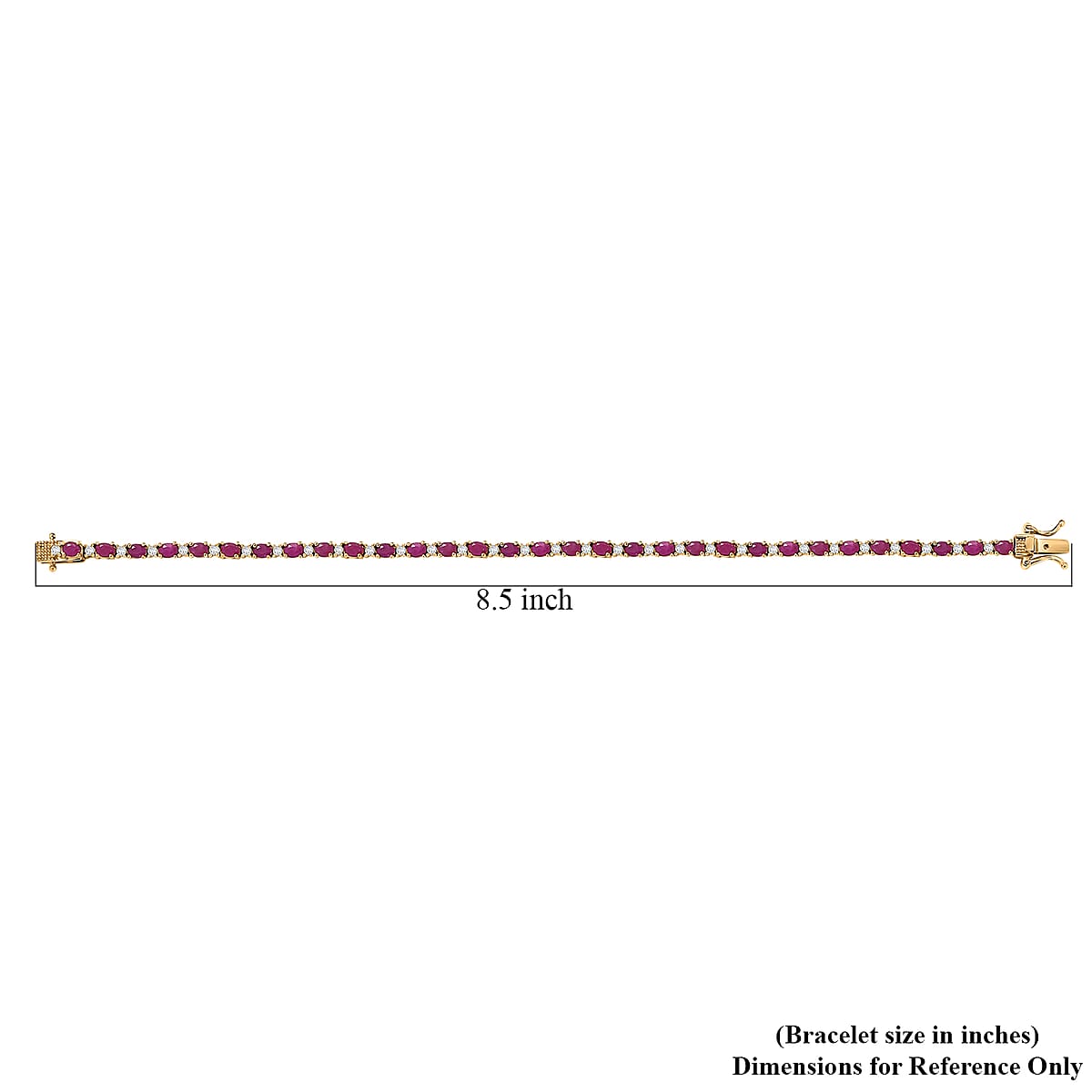 D'Joy Montepuez Ruby and Moissanite 9.00 ctw Blaze Flower Vines Bracelet in 18K Vermeil Yellow Gold Over Sterling Silver (8.00 In) image number 4