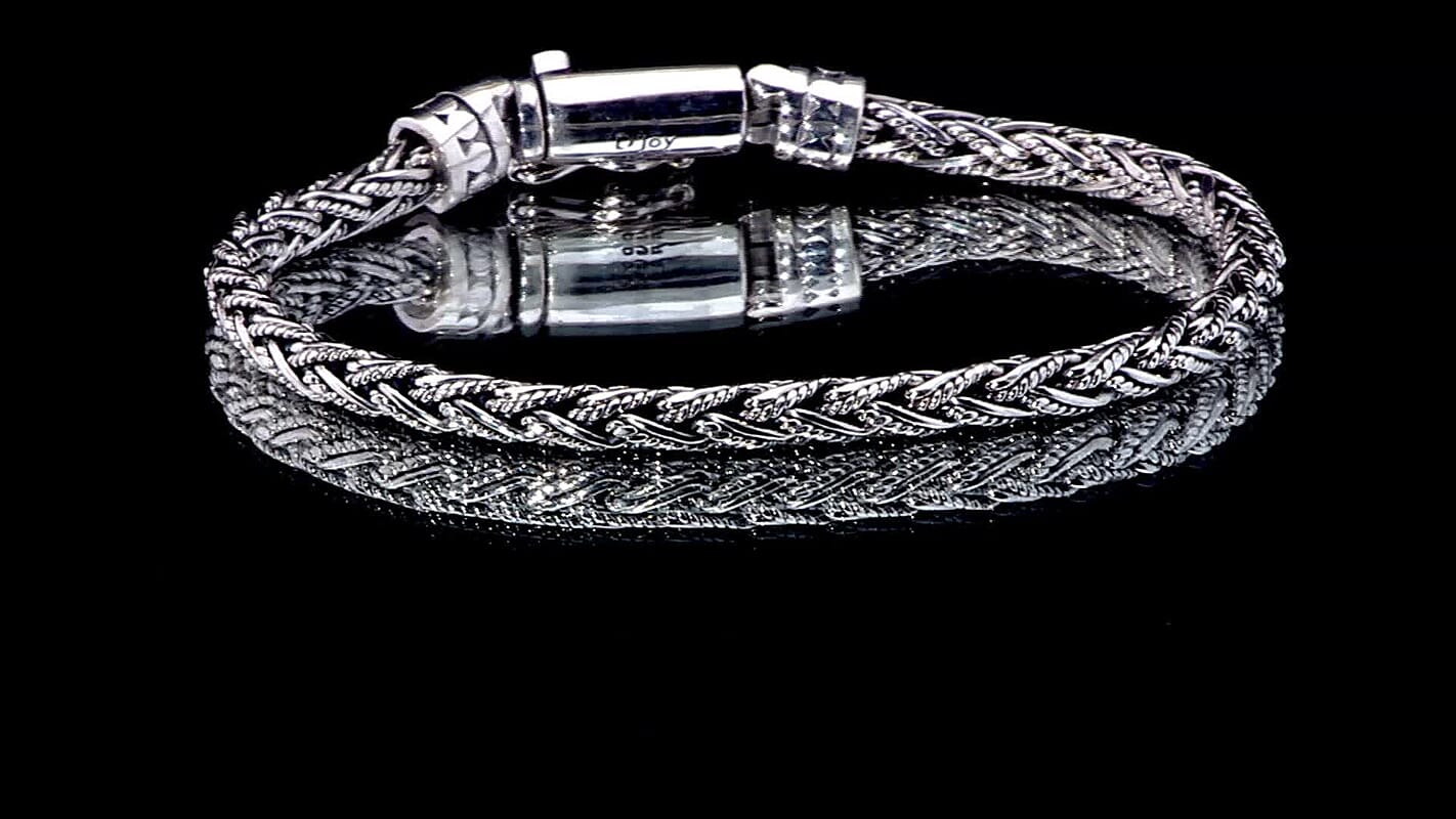 Bali Legacy Padian Braided Chain Bracelet in Sterling Silver (6.50 In) 17.20 Grams