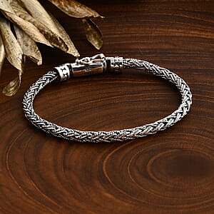 D'Joy Bali Legacy Padian Braided Chain Bracelet in Sterling Silver (7.25 In) 17.35 Grams